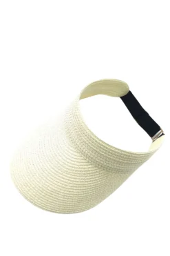 Outlet Visor Straw Elastic Hat Hue, Hat & Handsker