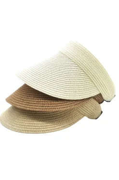 Outlet Visor Straw Elastic Hat Hue, Hat & Handsker