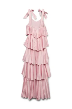 Discount Vmfelicia Tiestrapruffle Maxi Satin Dres Kjoler