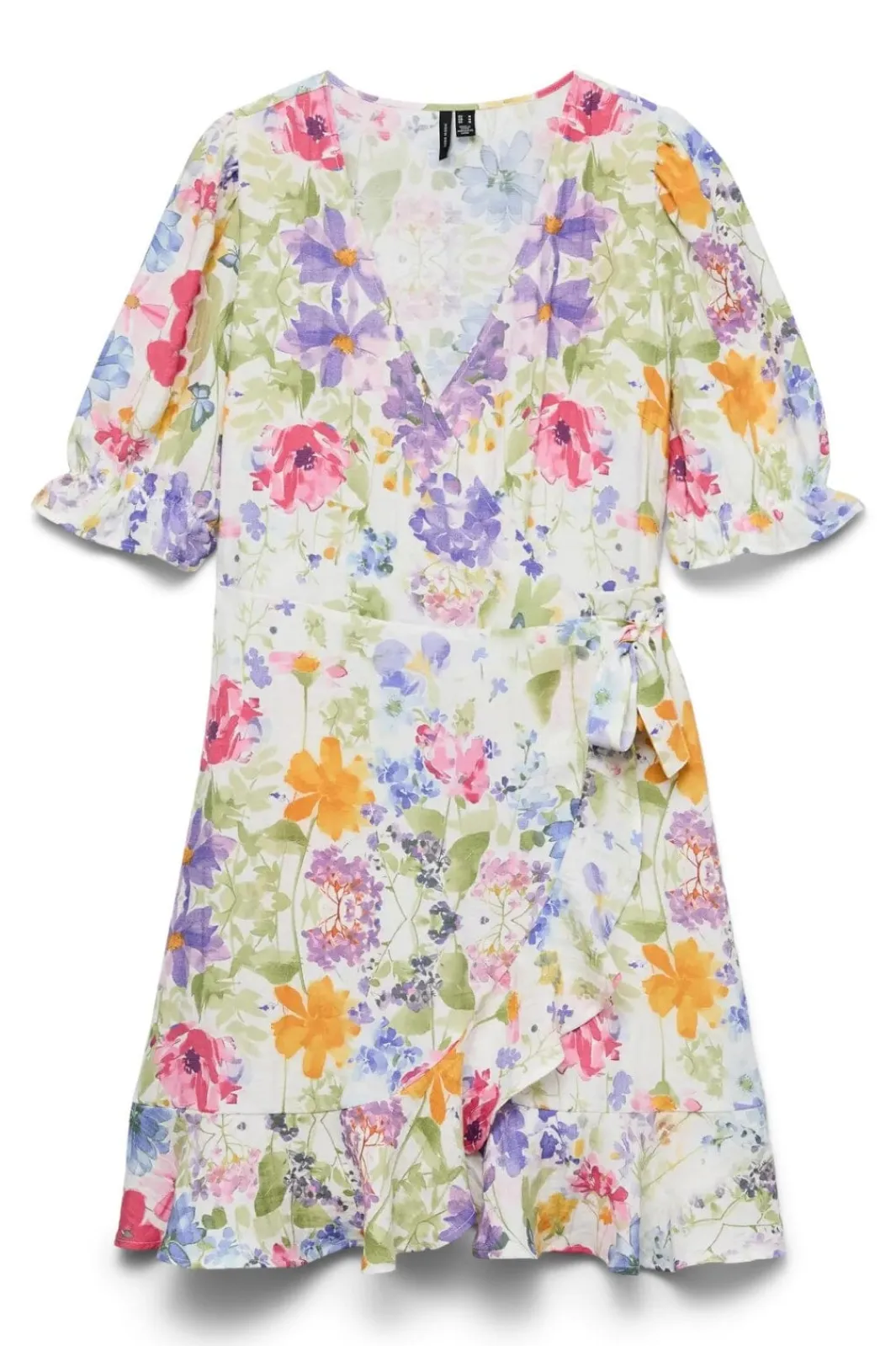 Outlet Vmflora 2/4 Wrap Short Dress Kjoler
