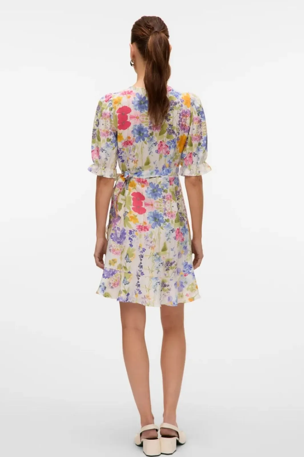 Outlet Vmflora 2/4 Wrap Short Dress Kjoler