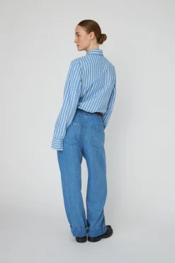 Stella Nova Bukser, Jeans & Leggings<Washed Blue Mid-waist Pants With Scallop Edgewd54-6325