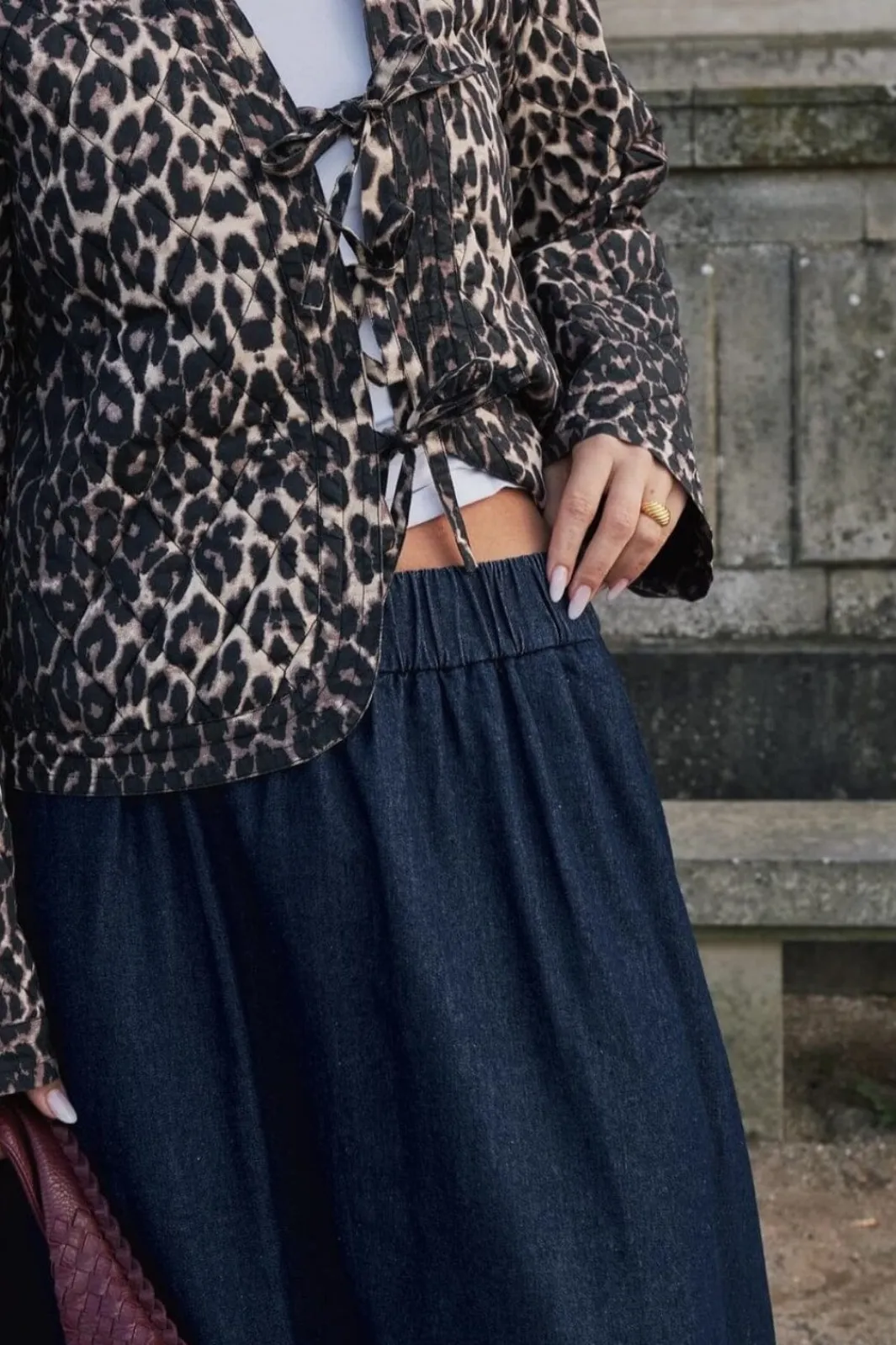 Best Yara Denim Long Skirt Nederdele