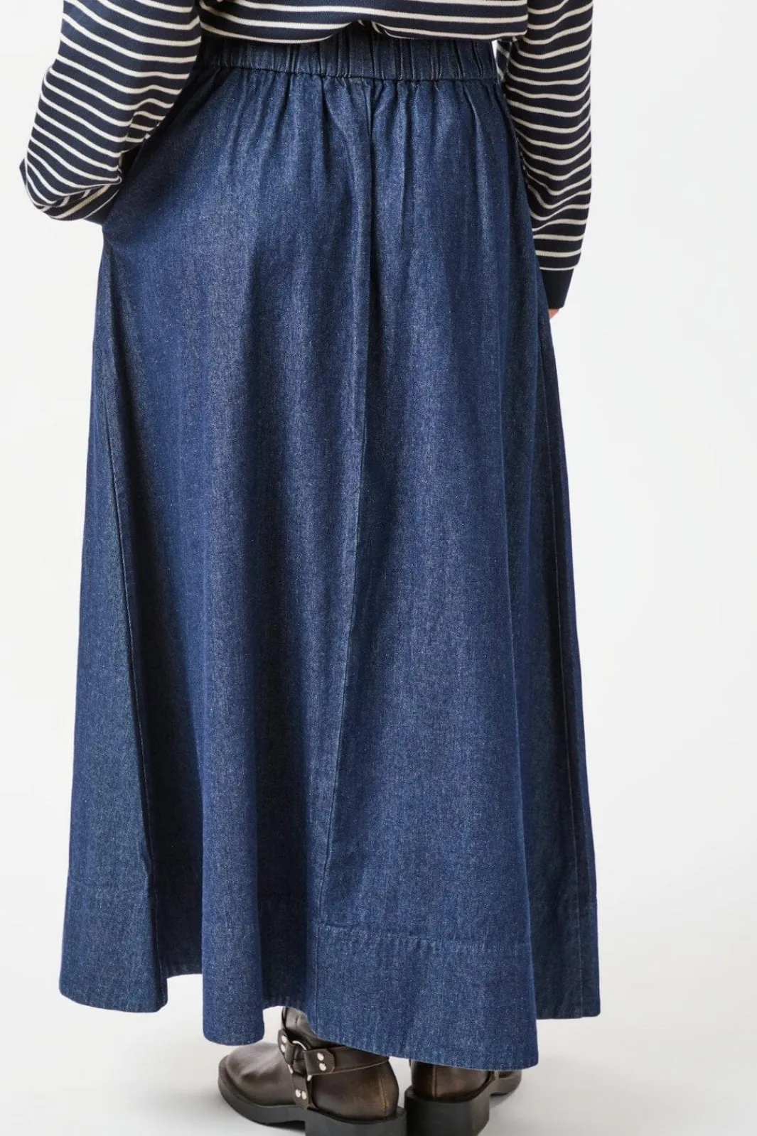 Best Yara Denim Long Skirt Nederdele