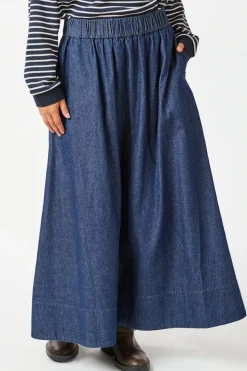 Best Yara Denim Long Skirt Nederdele