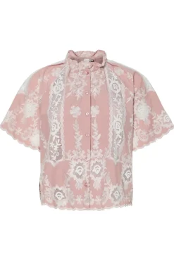 YAS Bluser & Skjorter|Ammevenligt Tøj<emina Ss Embroidered Shirt Fest