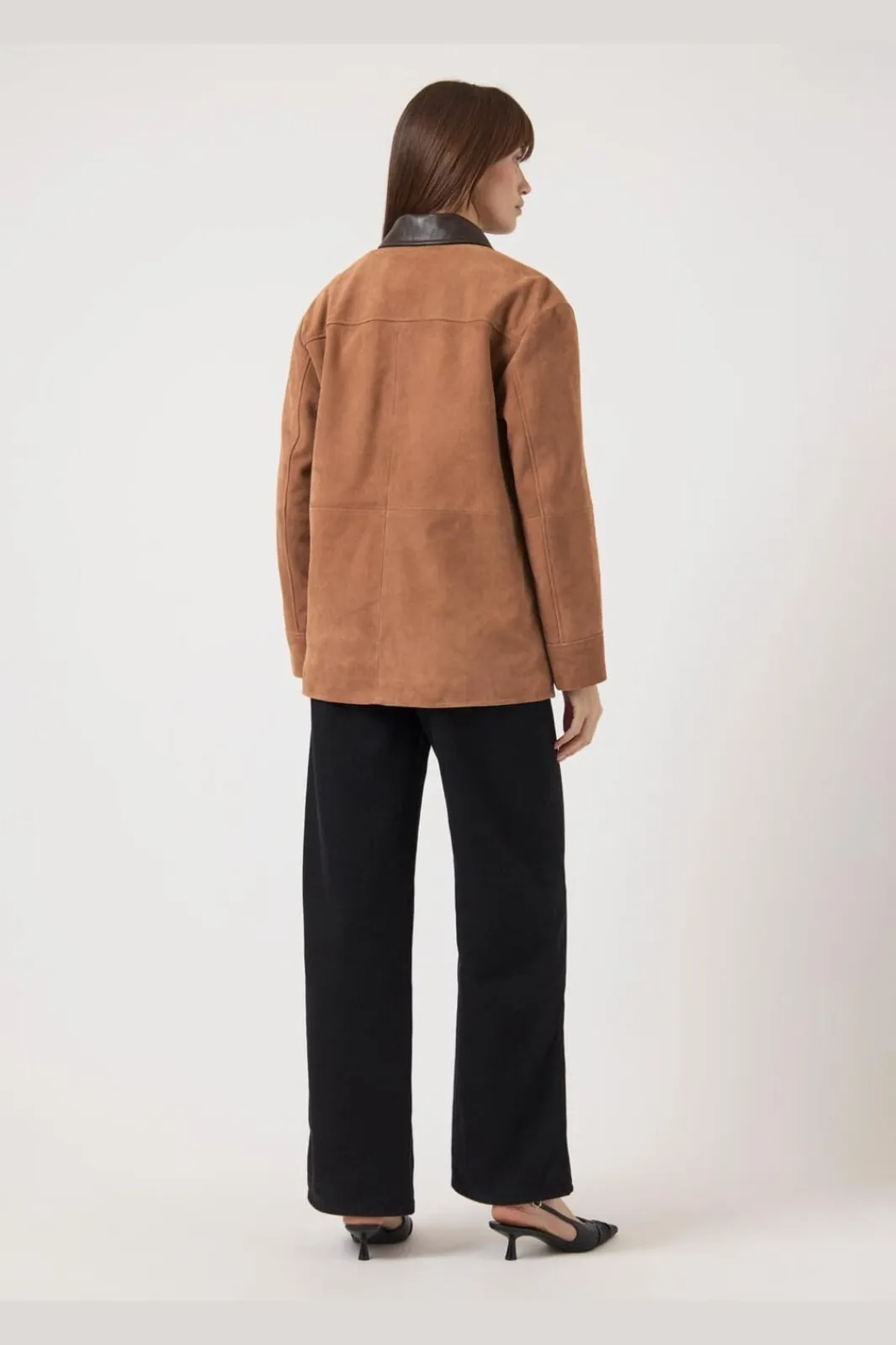 Online kaia Ls Suede Leather Jacket Overtøj & Jakker