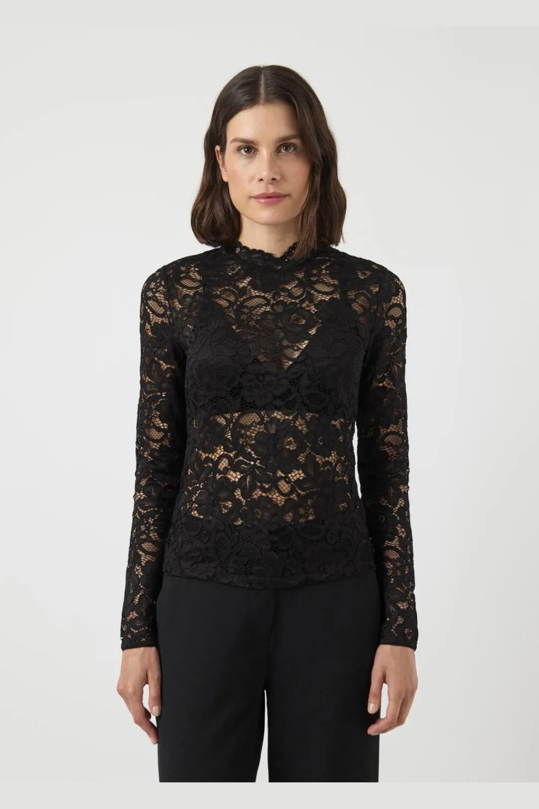 YAS Bluser & Skjorter<lacey Ls Lace Top