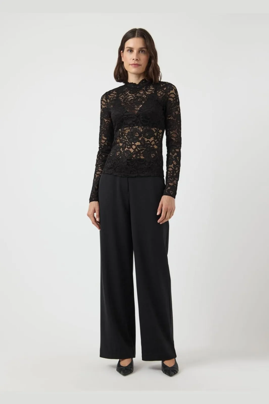 YAS Bluser & Skjorter<lacey Ls Lace Top