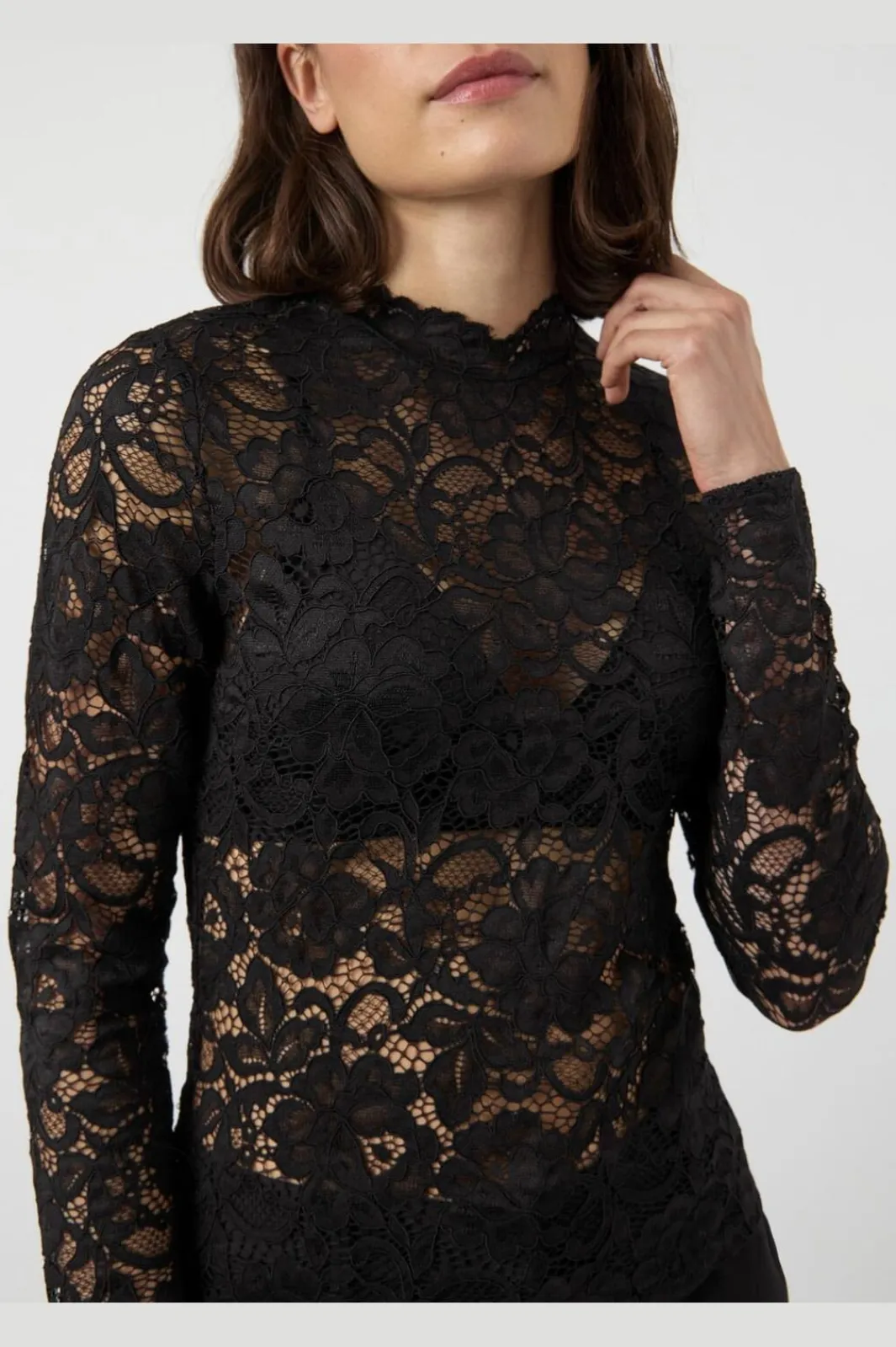 YAS Bluser & Skjorter<lacey Ls Lace Top