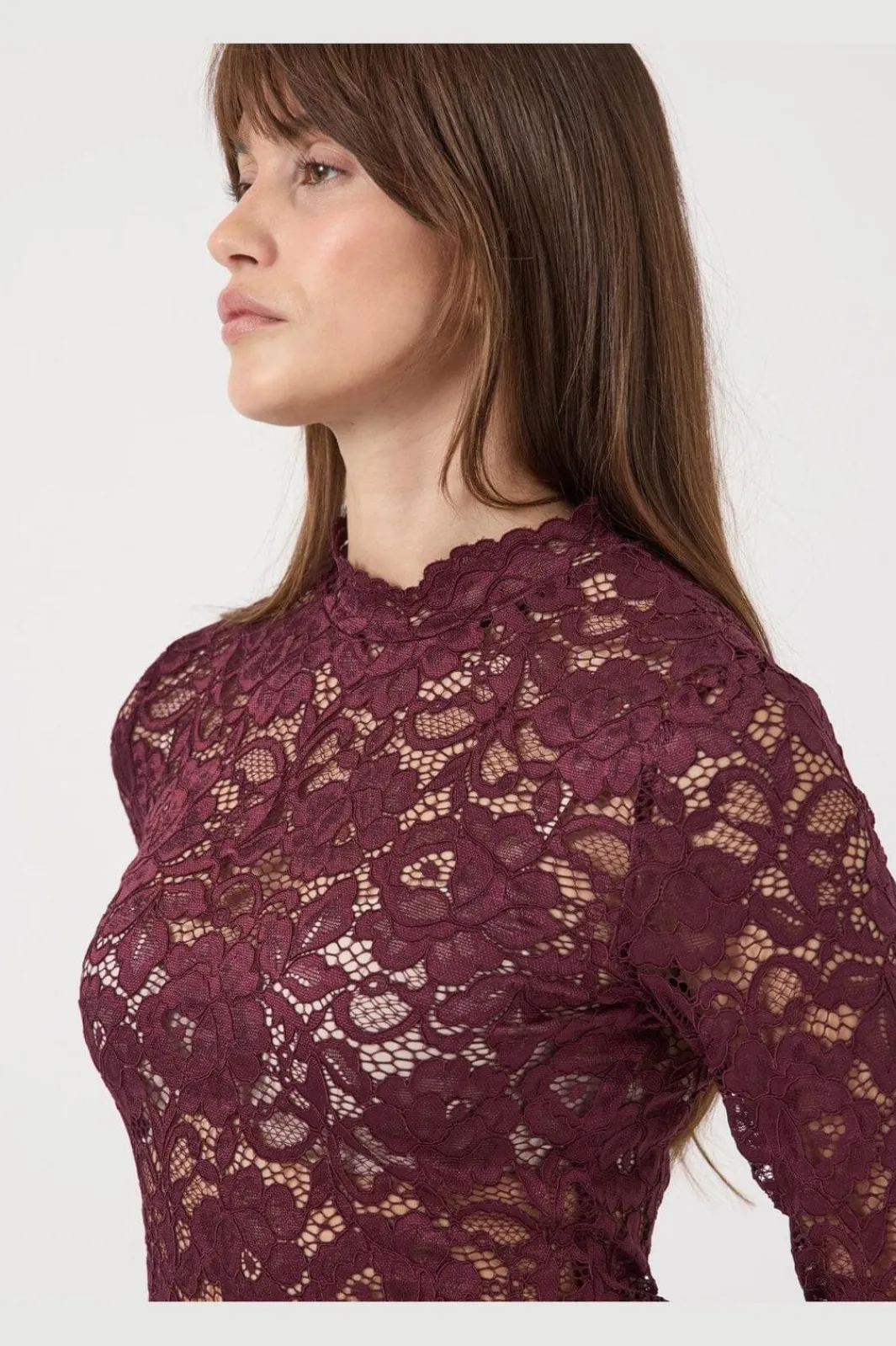 Clearance lacey Ls Lace Top Bluser & Skjorter