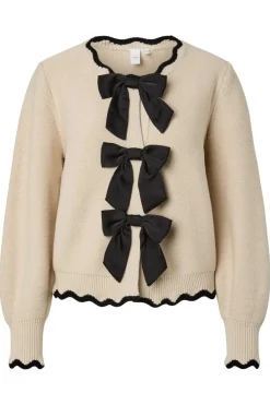 YAS Cardigans|Ammevenligt Tøj<lelu Ls Bow Knit Cardigan