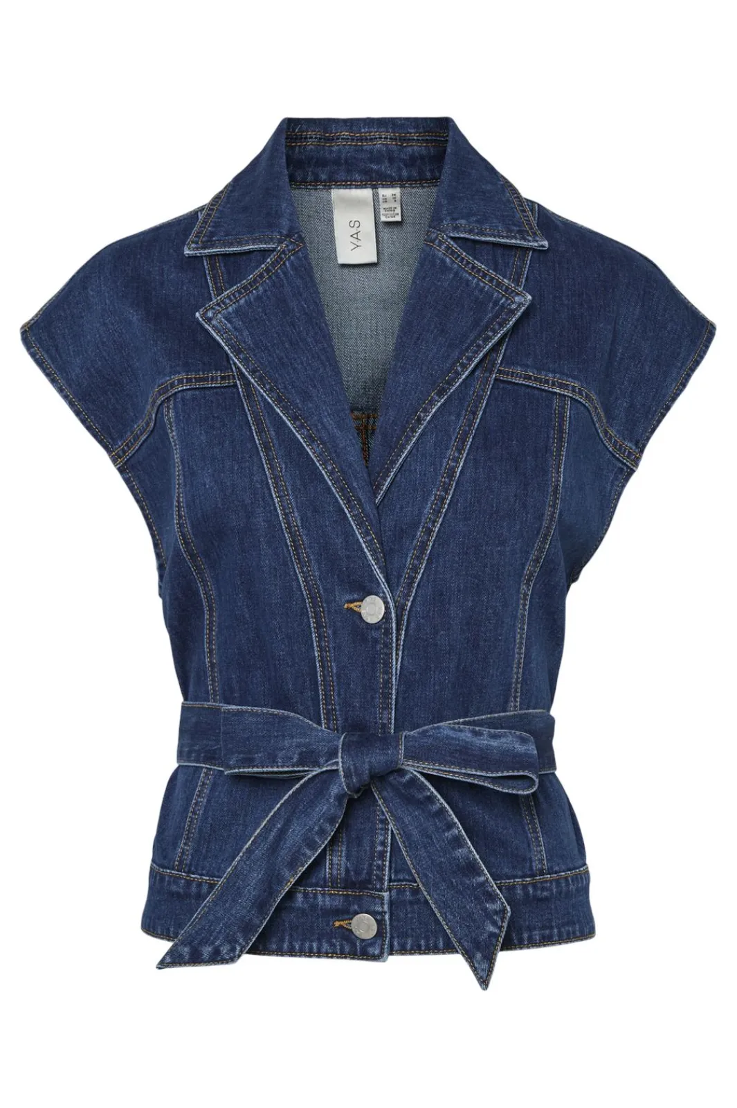 YAS Veste<lira Sl Denim Waistcoat