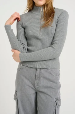 Outlet Yasmiagz Zipper Pullover 10909819 Bluser & Skjorter|Strik