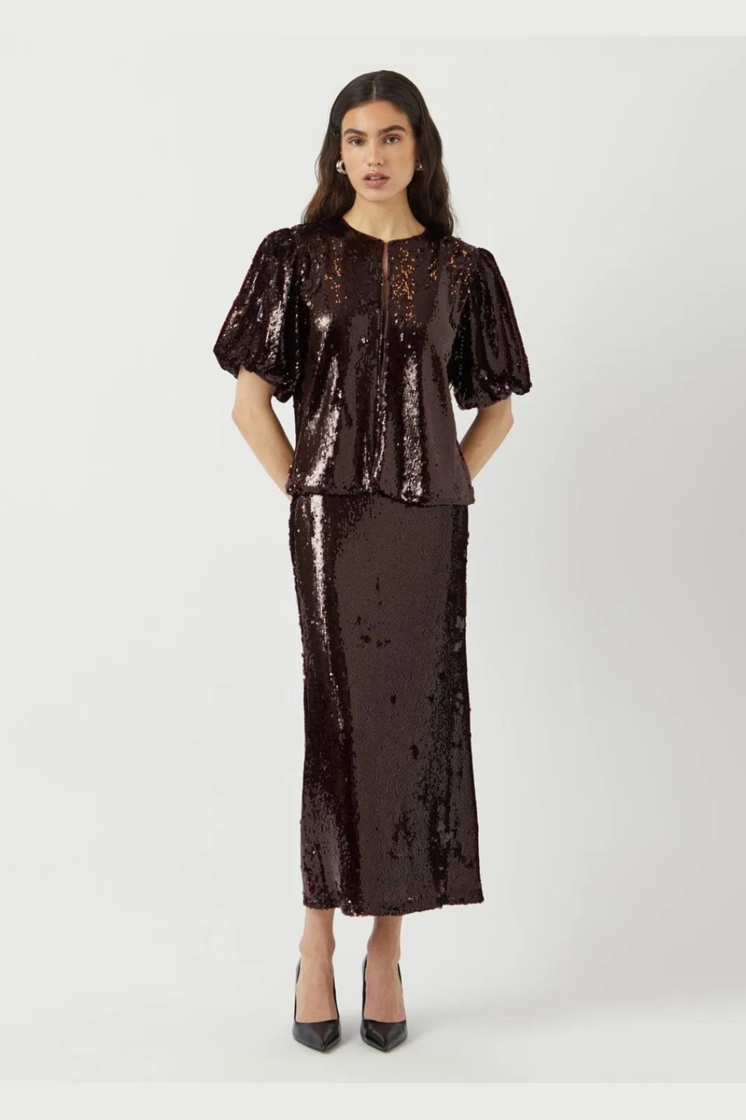 YAS T-Shirts & Toppe<royalina 2/4 Sequin Top
