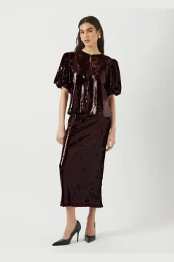 YAS Nederdele<royalina Hmw Sequin Ankle Skirt -Show