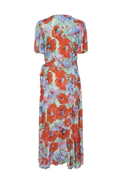 YAS Kjoler<sirima Ss Wrap Long Dress