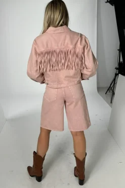 YAS Overtøj & Jakker<sun Ls Crop Denim Jacket Fest