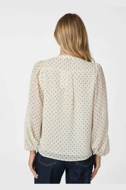 New Yrima Dot Blouse 166076 Bluser & Skjorter|Ammevenligt Tøj
