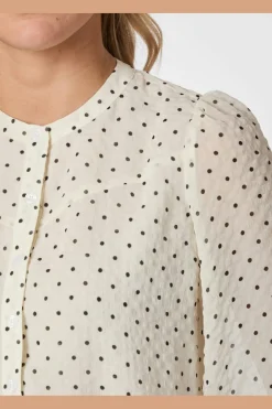 New Yrima Dot Blouse 166076 Bluser & Skjorter|Ammevenligt Tøj